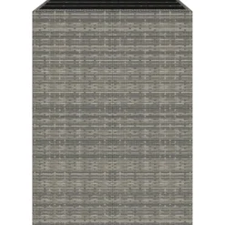 vidaXL Bartafel met glazen blad 105x80x110 cm poly rattan grijs