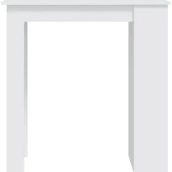 vidaXL Bartafel met opbergrek 102x50x103,5 cm bewerkt hout wit