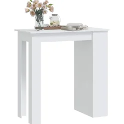 vidaXL Bartafel met opbergrek 102x50x103,5 cm bewerkt hout wit