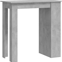 vidaXL Bartafel met opbergrek 102x50x103,5 cm spaanplaat betongrijs