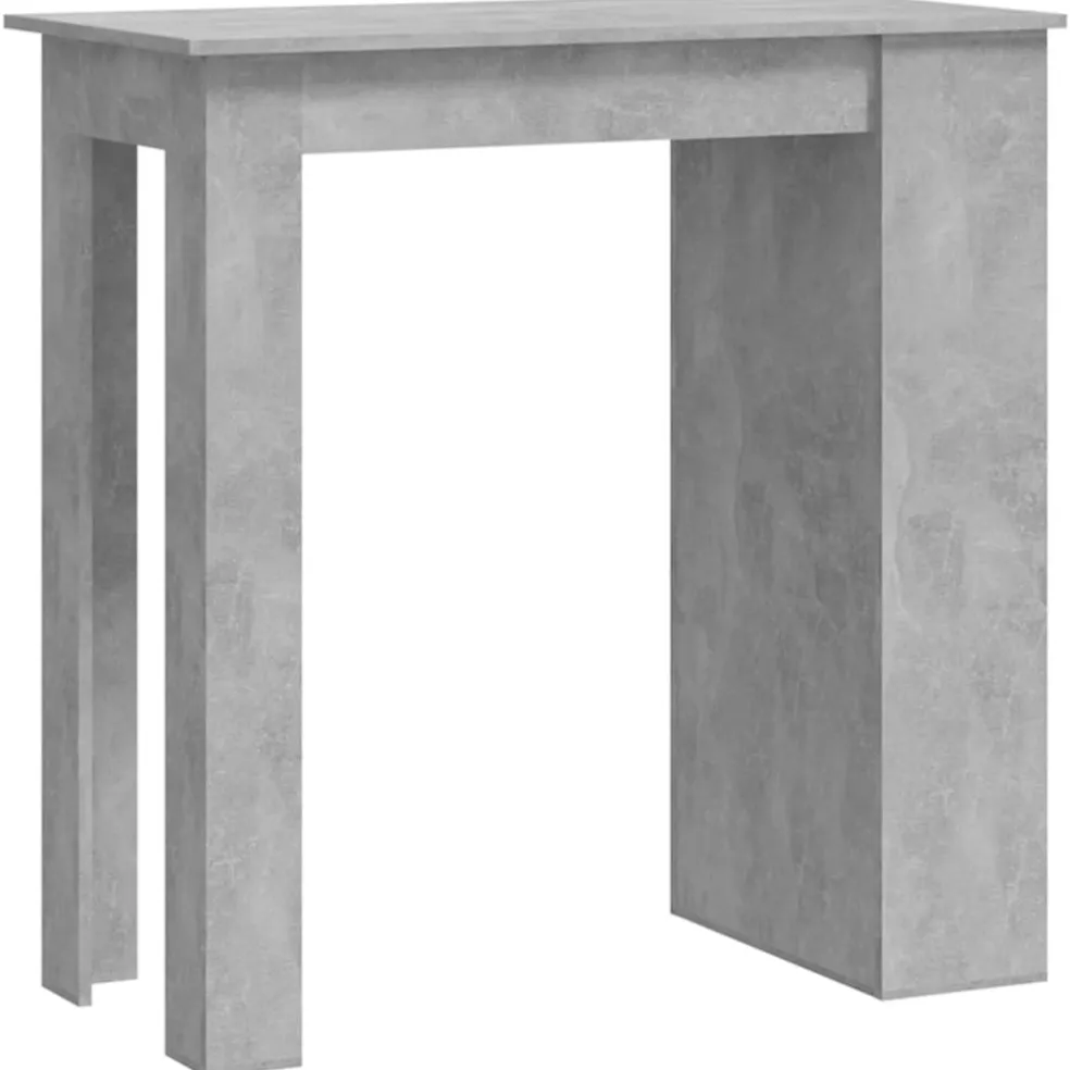 vidaXL Bartafel met opbergrek 102x50x103,5 cm spaanplaat betongrijs
