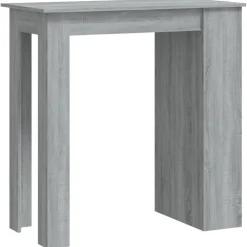 vidaXL Bartafel met opbergrek 102x50x103,5 cm hout grijs sonoma