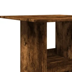 vidaXL Bartafel met opbergruimte 60x60x102 cm hout gerookt eikenkleur