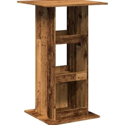 vidaXL Bartafel met opbergruimte 60x60x102 cm hout oud houtkleur