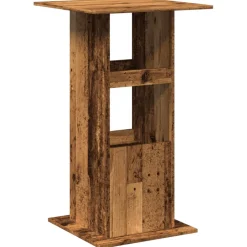 vidaXL Bartafel met opbergruimte 60x60x102 cm hout oud houtkleur