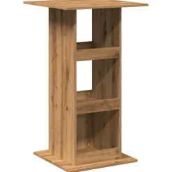 vidaXL Bartafel met opbergruimte 60x60x102 cm hout artisanaal eiken
