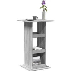 vidaXL Bartafel met opbergruimte 60x60x102 cm hout grijs sonoma eiken