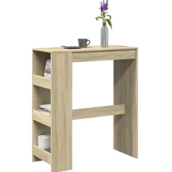 vidaXL Bartafel met rekken 90x40x103,5 cm hout sonoma eikenkleur