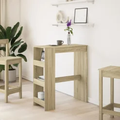 vidaXL Bartafel met rekken 90x40x103,5 cm hout sonoma eikenkleur