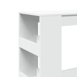 vidaXL Bartafel met rekken 90x40x103,5 cm bewerkt hout wit