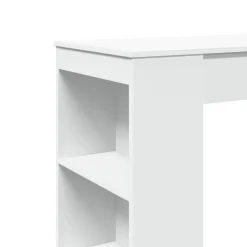 vidaXL Bartafel met rekken 95x47x103,5 cm bewerkt hout wit