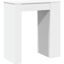 vidaXL Bartafel met rekken 95x47x103,5 cm bewerkt hout wit