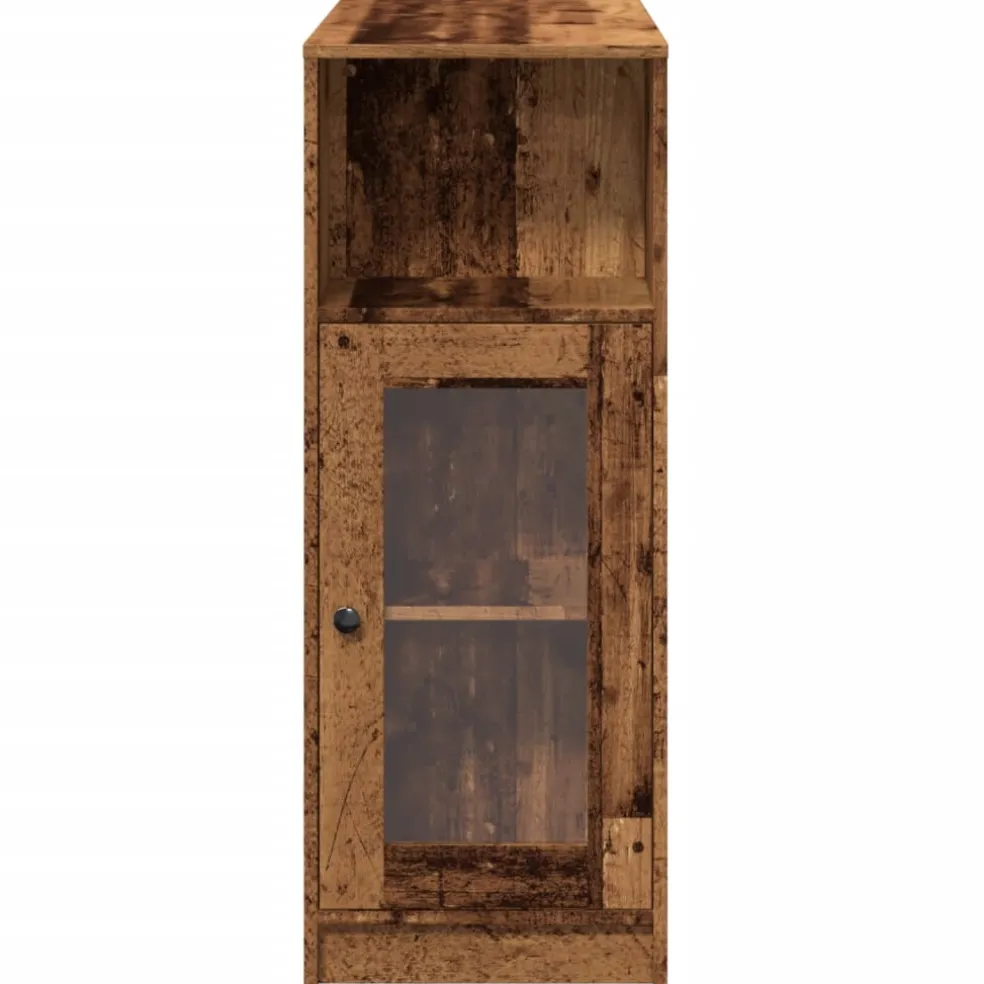 vidaXL Bartafel met rekken 101x40x103,5 cm bewerkt hout oud houtkleur