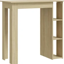 vidaXL Bartafel met schap 102x50x103,5 cm hout sonoma eikenkleur
