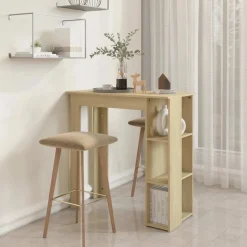vidaXL Bartafel met schap 102x50x103,5 cm hout sonoma eikenkleur