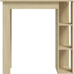 vidaXL Bartafel met schap 102x50x103,5 cm hout sonoma eikenkleur