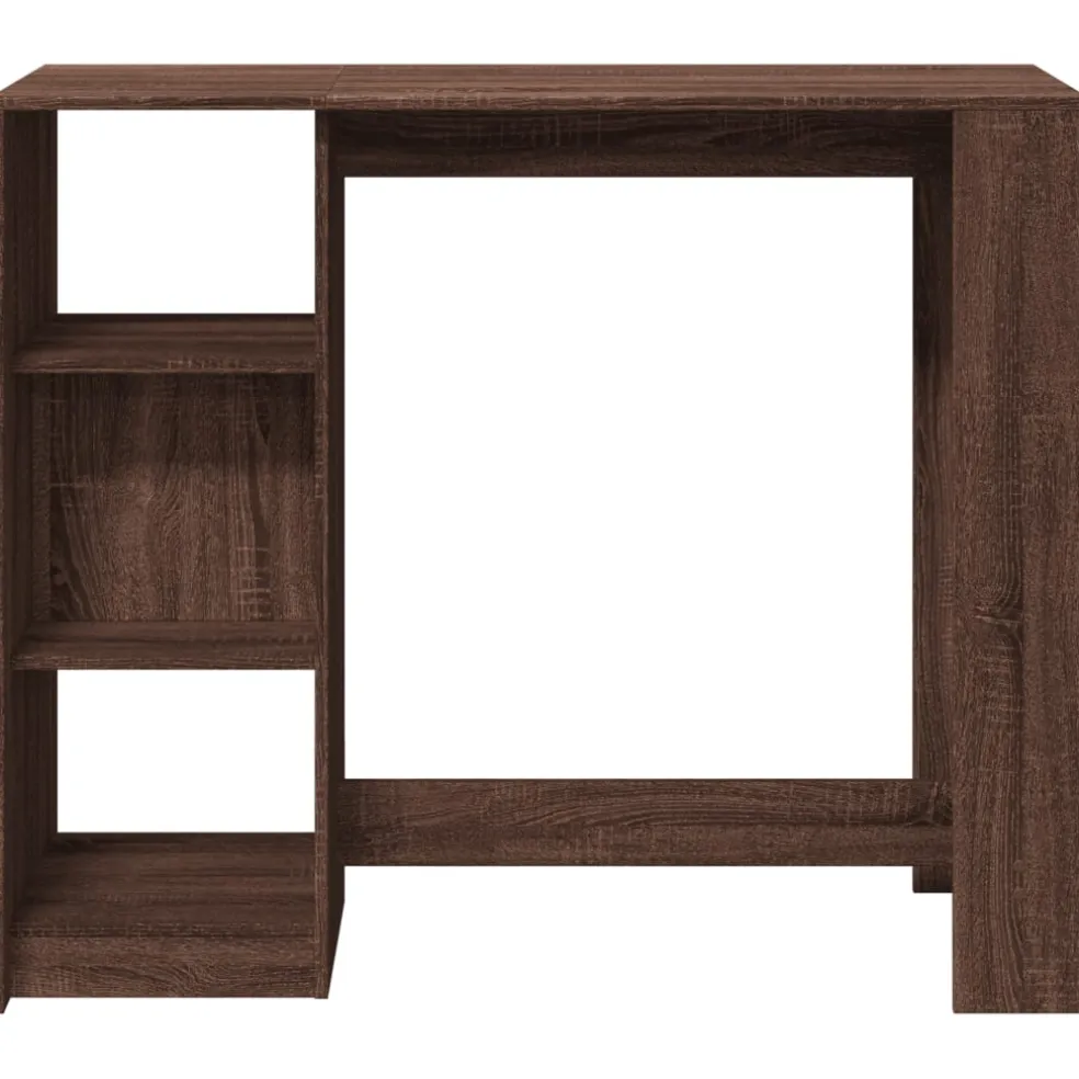 vidaXL Bartafel met schap 124x46x103,5 cm bewerkt hout bruin eiken