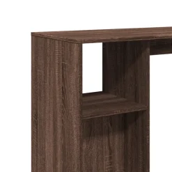 vidaXL Bartafel met schap 124x46x103,5 cm bewerkt hout bruin eiken
