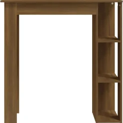 vidaXL Bartafel met schap 102x50x103,5 cm bewerkt hout bruin eiken