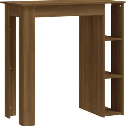 vidaXL Bartafel met schap 102x50x103,5 cm bewerkt hout bruin eiken