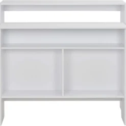 vidaXL Bartafel met 2 tafelbladen 130x40x120 cm wit