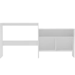 vidaXL Bartafel met 2 tafelbladen 130x40x120 cm wit