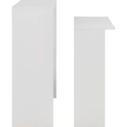 vidaXL Bartafel met 2 tafelbladen 130x40x120 cm wit