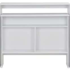 vidaXL Bartafel met 2 tafelbladen 130x40x120 cm wit