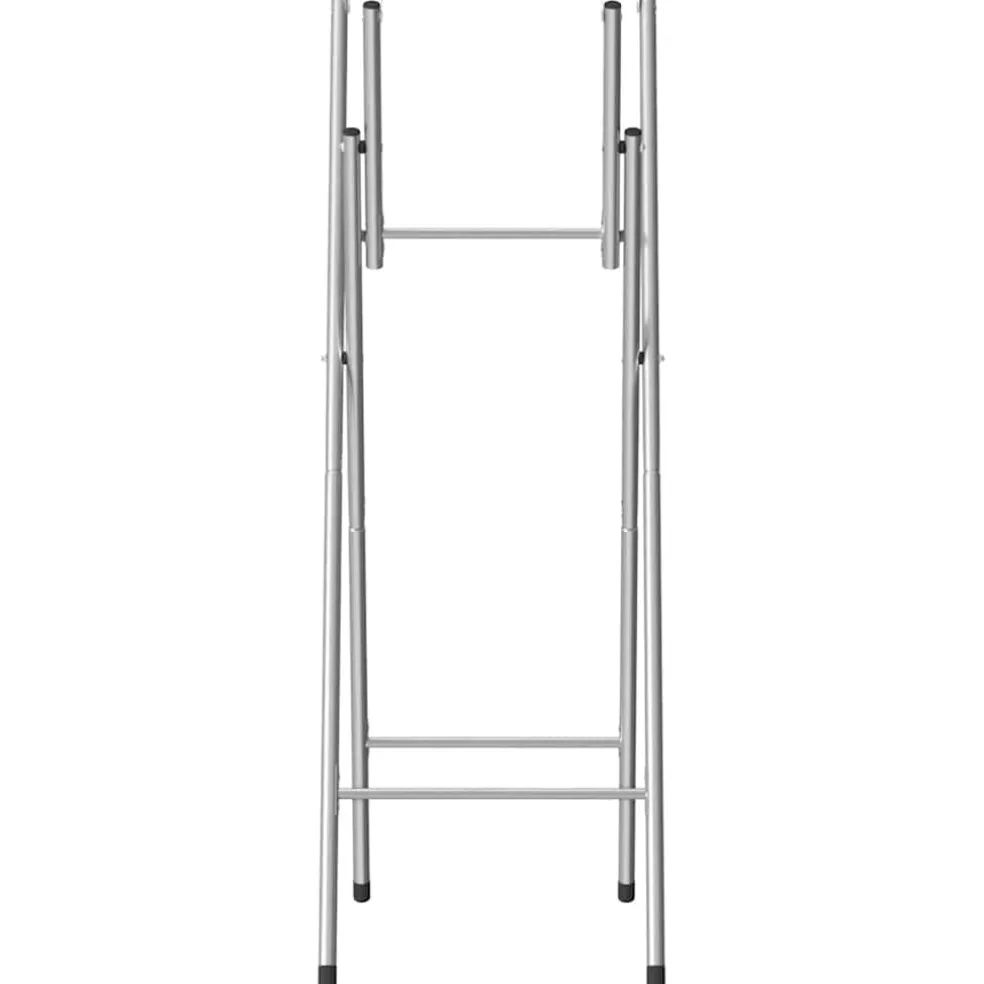 vidaXL Bartafelpoten inklapbaar 45x53x108 cm staal zilverkleurig
