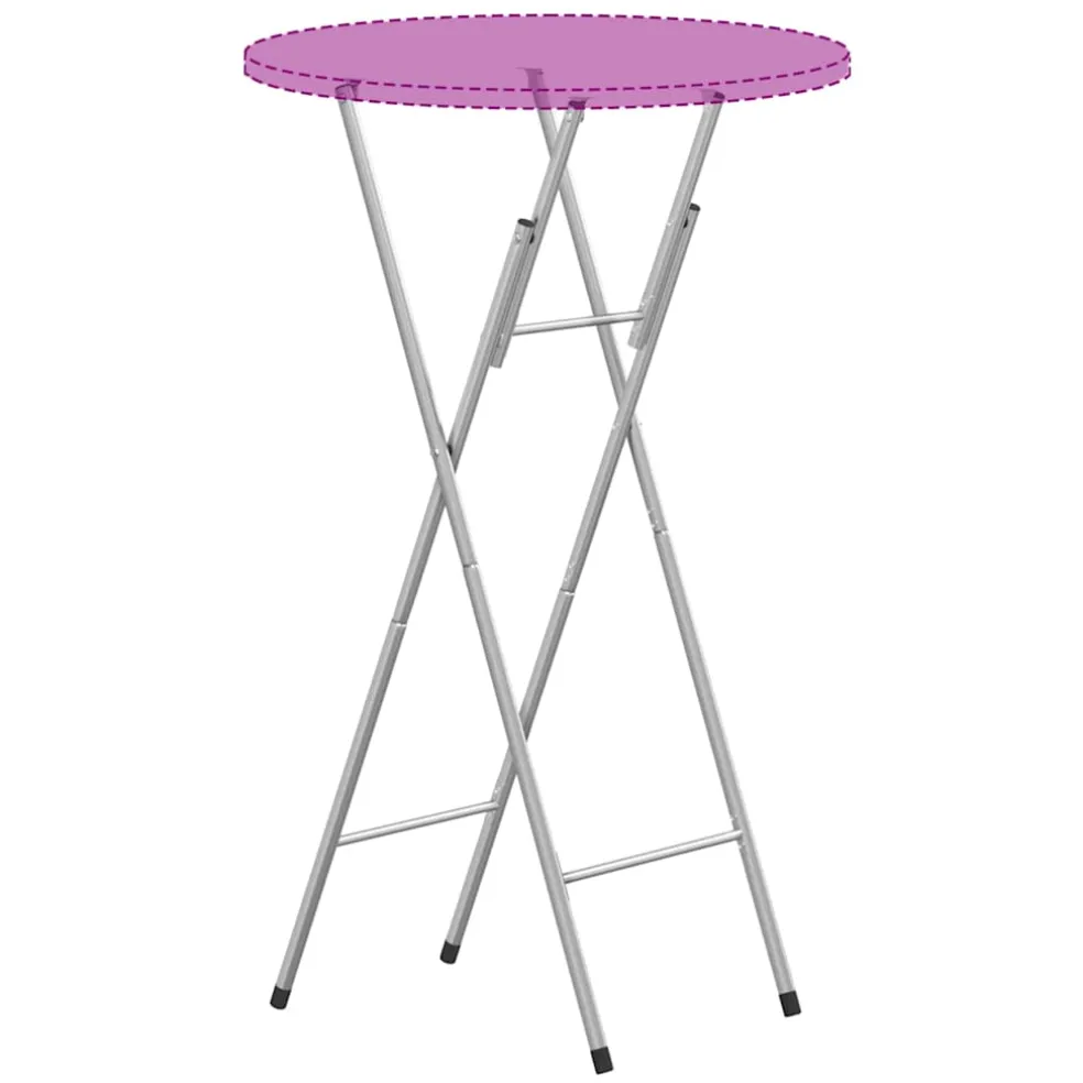 vidaXL Bartafelpoten inklapbaar 45x53x108 cm staal zilverkleurig