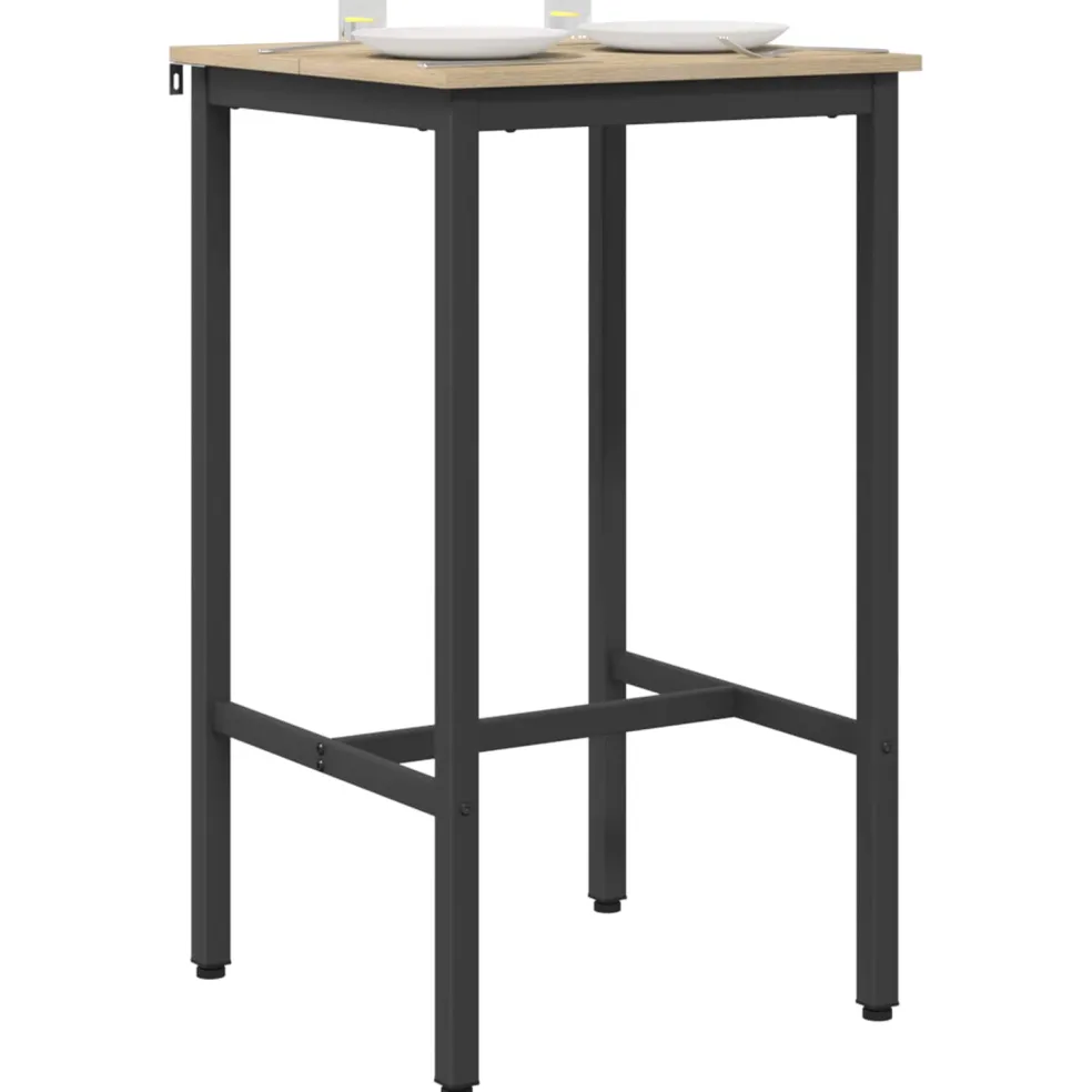 vidaXL Bartafel 52 x 52 x 90 cm Bewerkt hout Sonoma Eiken Rechthoekig
