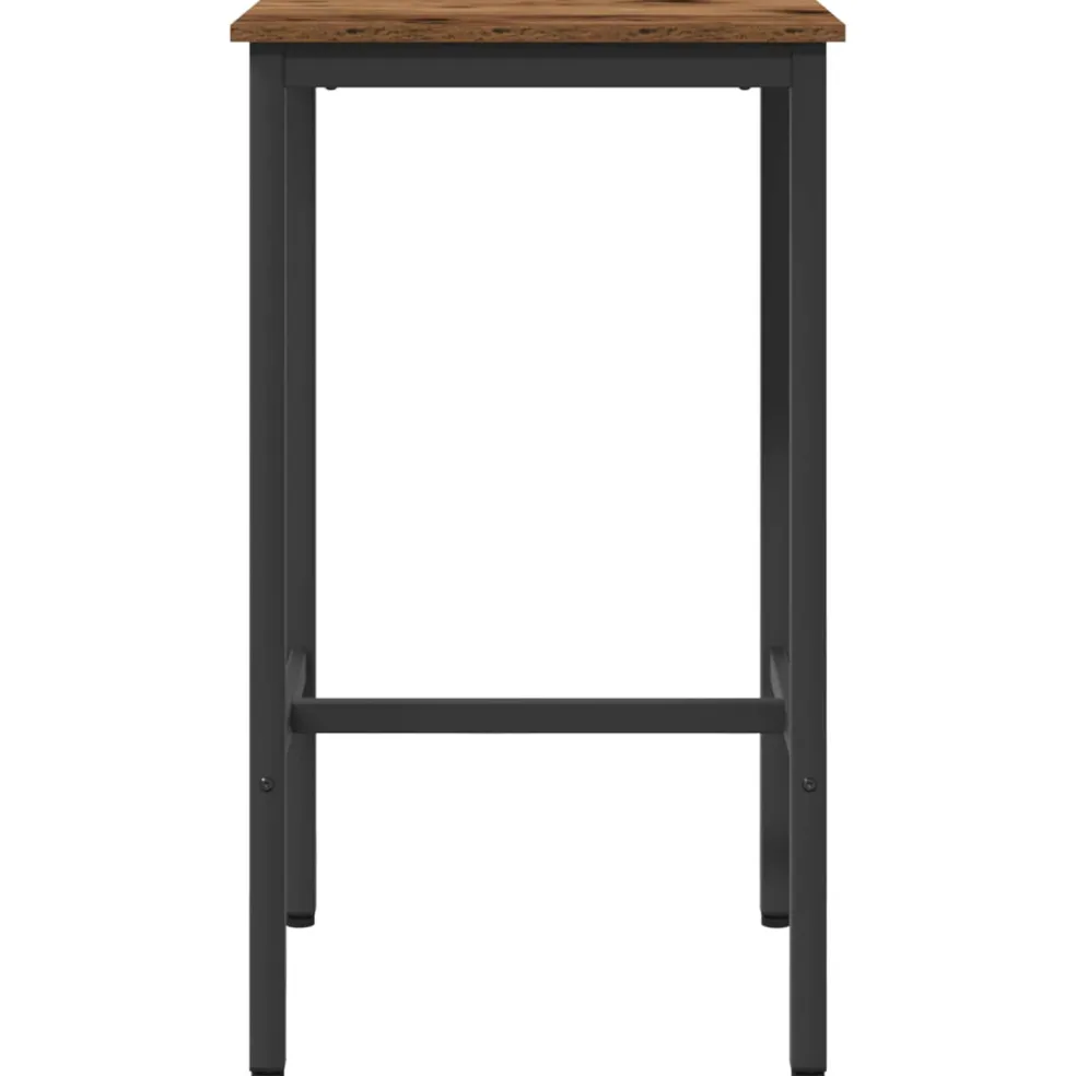 vidaXL Bartafel 52 x 52 x 90 cm Bewerkt hout Oud hout Rechthoekig