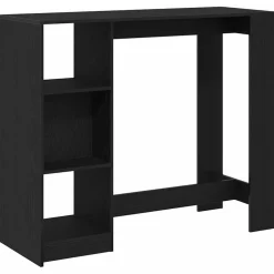 vidaXL Bartafel 124 x 46 x 103.5 cm Bewerkt hout Zwart Eiken