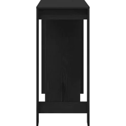 vidaXL Bartafel 124 x 46 x 103.5 cm Bewerkt hout Zwart Eiken