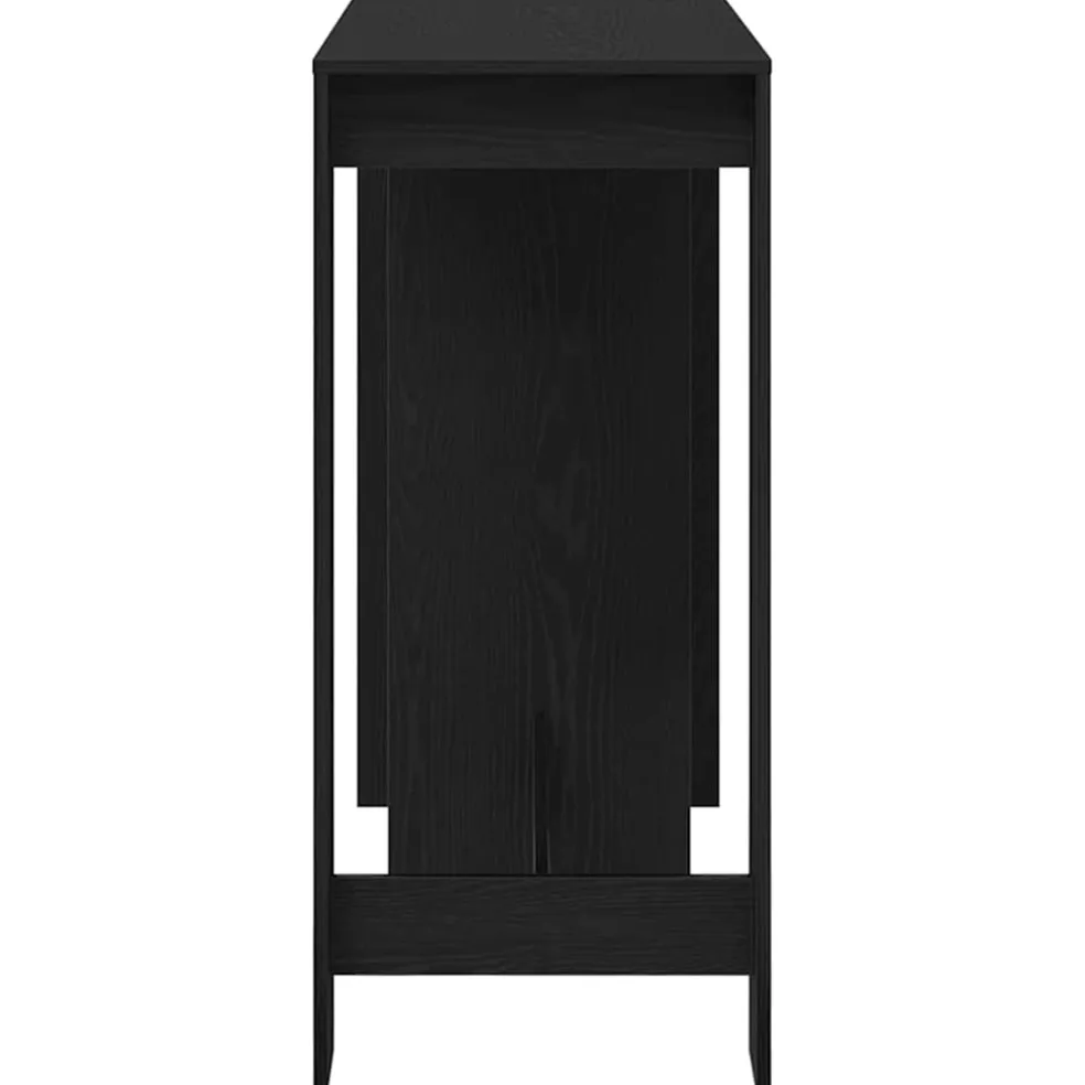vidaXL Bartafel 124 x 46 x 103.5 cm Bewerkt hout Zwart Eiken