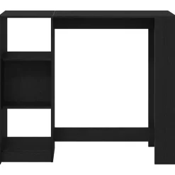 vidaXL Bartafel 124 x 46 x 103.5 cm Bewerkt hout Zwart Eiken