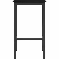 vidaXL Bartafel 52 x 52 x 90 cm Bewerkt hout Zwart eiken Rechthoekig
