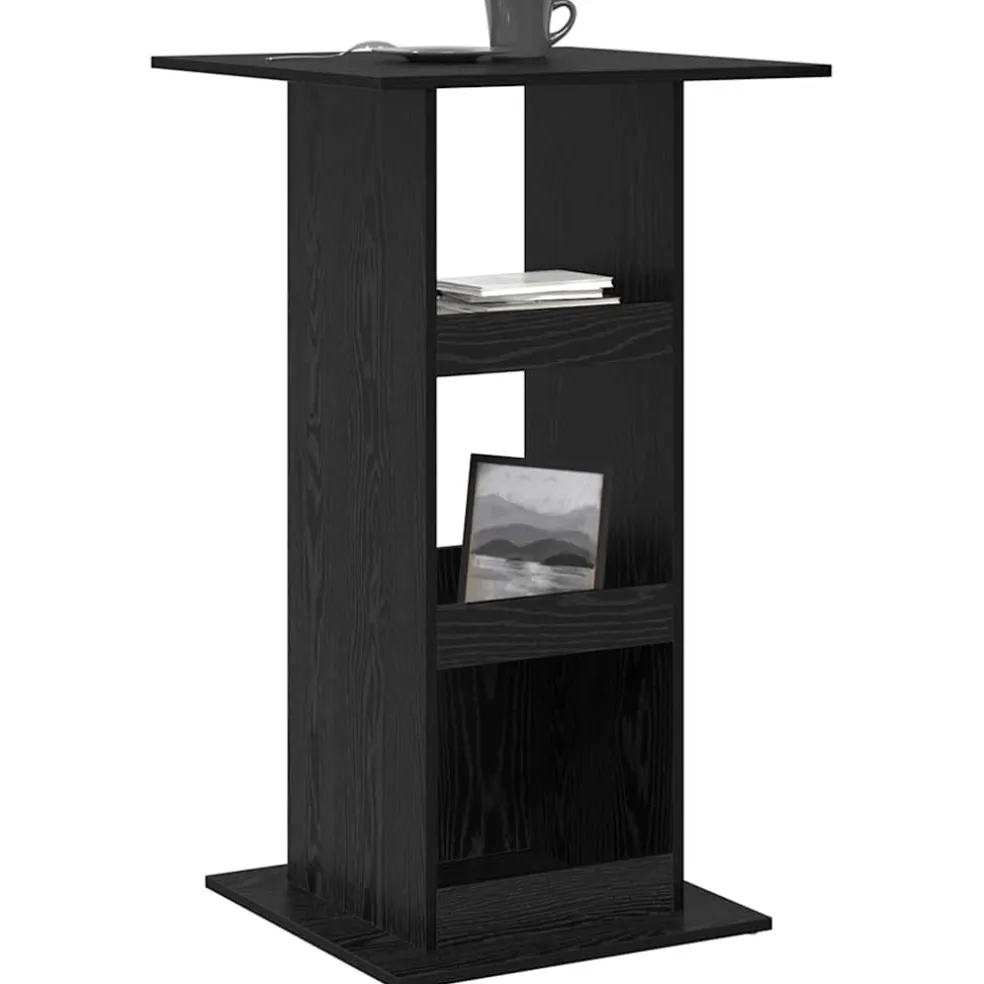 vidaXL Bartafel 51 x 50 x 103,5 cm Bewerkt hout Zwart Eiken