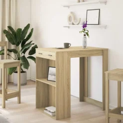 vidaXL Bartafel 102x70x103,5 cm bewerkt hout sonoma eikenkleurig