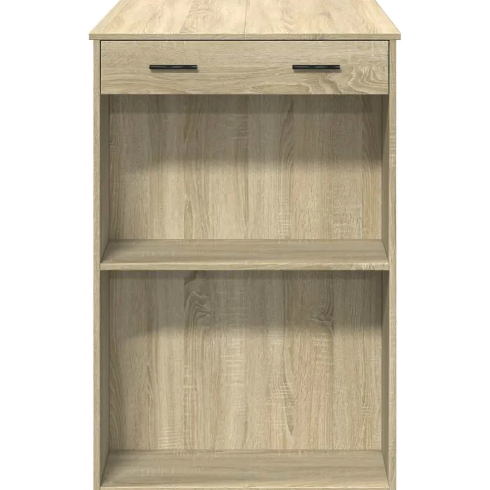 vidaXL Bartafel 102x70x103,5 cm bewerkt hout sonoma eikenkleurig