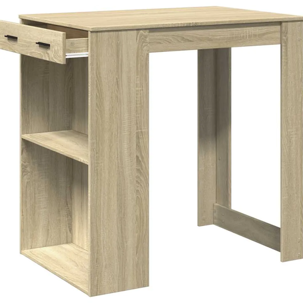 vidaXL Bartafel 102x70x103,5 cm bewerkt hout sonoma eikenkleurig