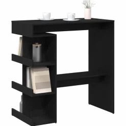 vidaXL Bartafel 100 x 48 x 101,5 cm Bewerkt hout Zwart Eiken
