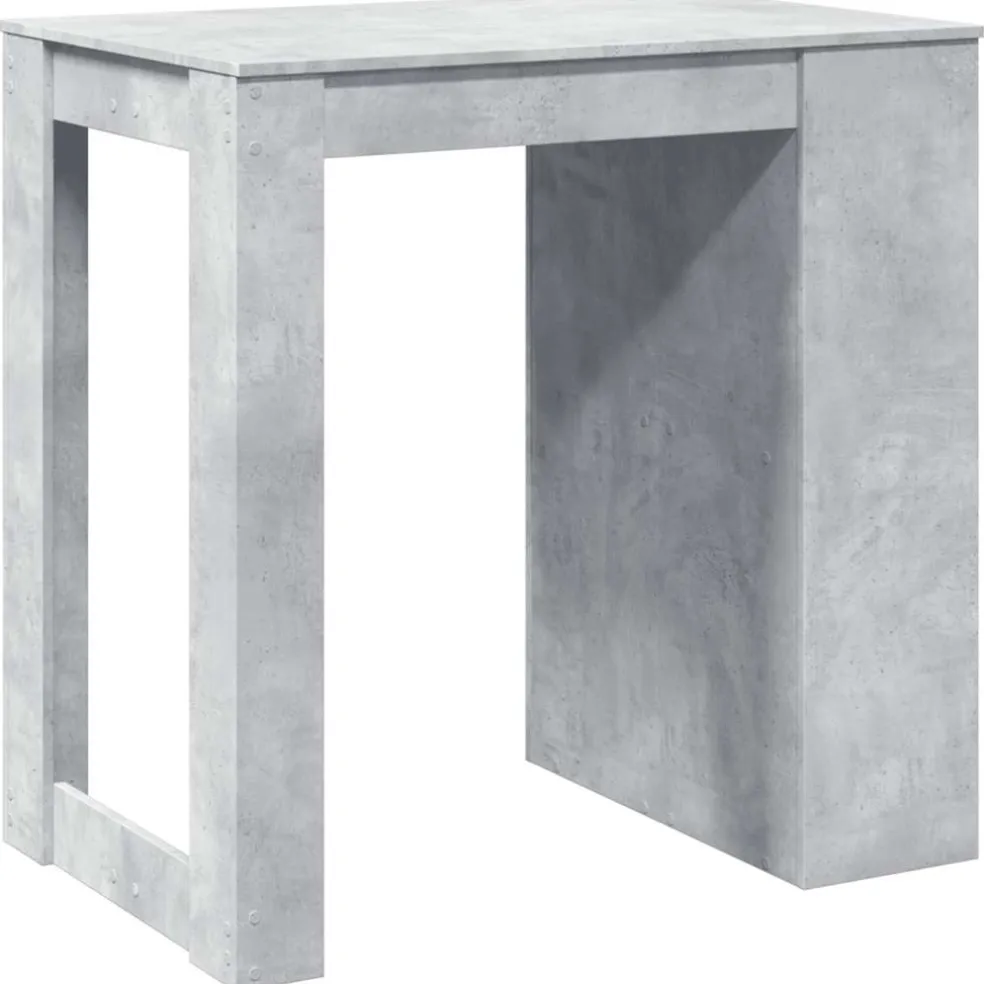 vidaXL Bartafel 102x70x103,5 cm bewerkt hout betongrijs