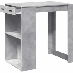 vidaXL Bartafel 102x70x103,5 cm bewerkt hout betongrijs
