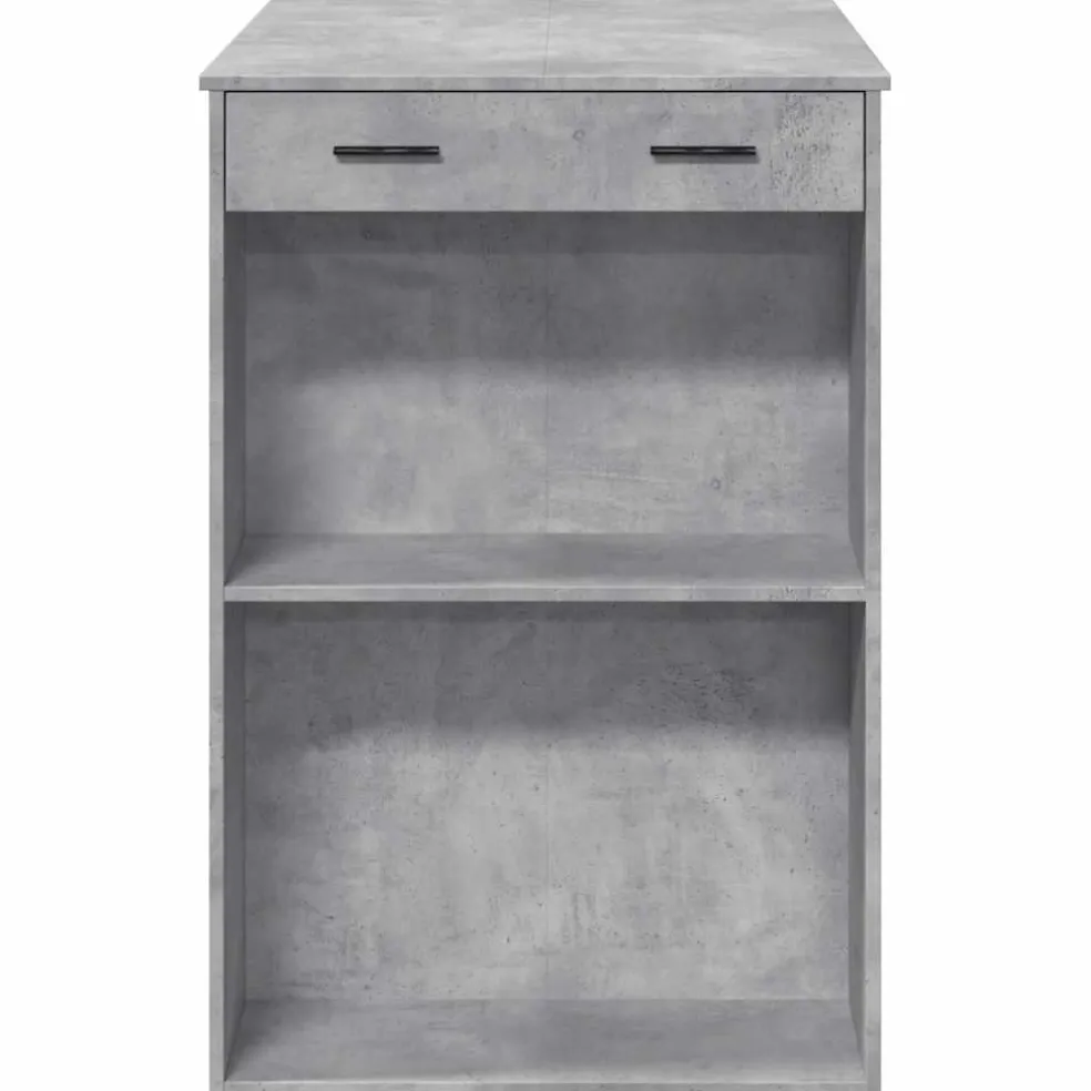 vidaXL Bartafel 102x70x103,5 cm bewerkt hout betongrijs
