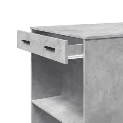 vidaXL Bartafel 102x70x103,5 cm bewerkt hout betongrijs