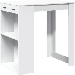 vidaXL Bartafel 102x70x103,5 cm bewerkt hout wit
