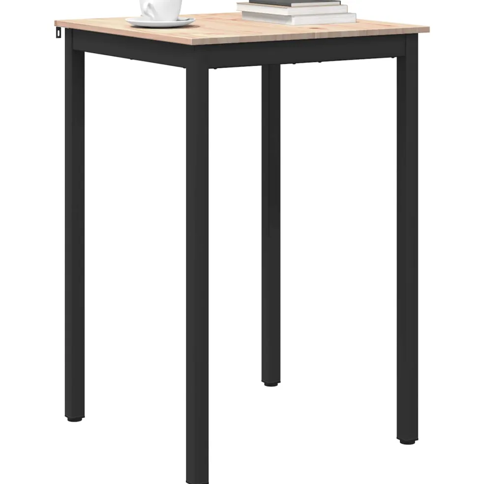 vidaXL Bartafel 70 x 70 x 105 cm Massief grenenhout Naturel Vierkant