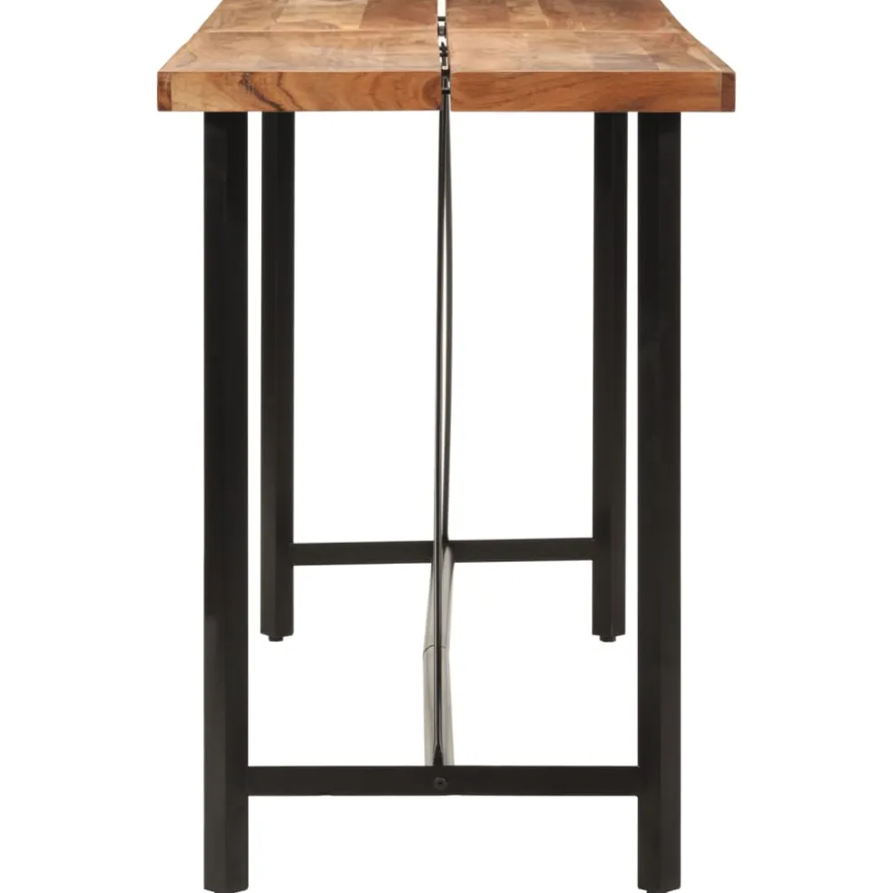 vidaXL Bartafel 180x70x107 cm massief acaciahout en ijzer