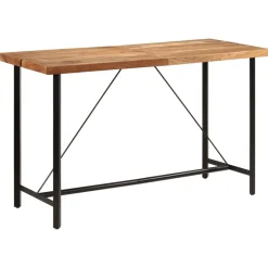 vidaXL Bartafel 180x70x107 cm massief acaciahout en ijzer